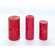 Small Mallet Head Red Elastomer DIA 1-3/4 Width 4" long Head Only